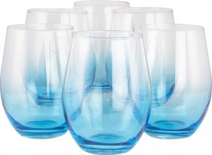 Trend Glass Szklanki do wody i napojów Phoebe ombre niebieskie 624 ml 1