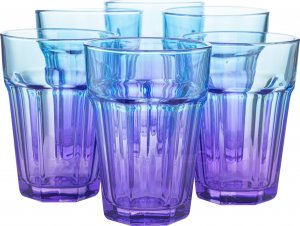 Trend Glass Szklanki do wody i napojów Gigi ombre fioletowo - niebieskie 425 ml 1