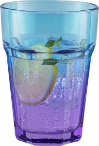 Trend Glass Szklanki do wody i napojów Gigi ombre fioletowo - niebieskie 425 ml 2