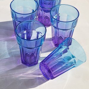 Trend Glass Szklanki do wody i napojów Gigi ombre fioletowo - niebieskie 425 ml 4