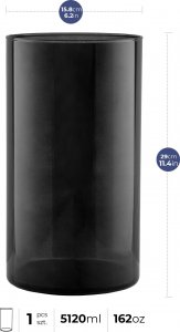 Trend Glass Wazon, cylinder, lampion Magnolia Smoky 3