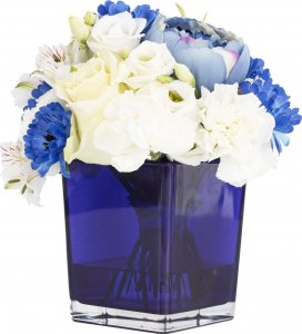 Trend Glass Pojemnik dekoracyjny fioletowy na kwiaty i kompozycje Violet Color Accent 1