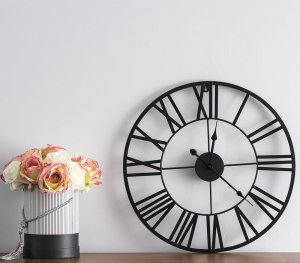 Deco4Home Zegar ścienny metalowy 47cm czarny Deco4Home 2