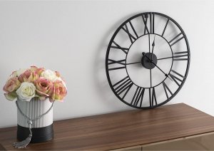 Deco4Home Zegar ścienny metalowy 47cm czarny Deco4Home 4