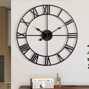 Deco4Home Zegar ścienny metalowy 47cm czarny Deco4Home 7