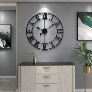 Deco4Home Zegar ścienny metalowy 47cm czarny Deco4Home 10