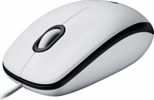 Mysz Logitech Myszka przewodowa Logitech M100 white biała sensor optyczny 3