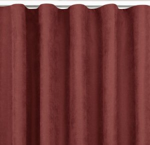 Homede Homede Zasłona MILANA szenilowa na taśmie wave 220x175 koralowa 1