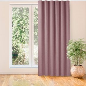 Homede Homede Zasłona MILANA szenilowa na taśmie wave 220x245 różowa 2