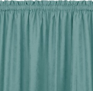 Homede Homede Zasłona MILANA szenilowa z tunelem 220x270 turkusowa wzór 2 1