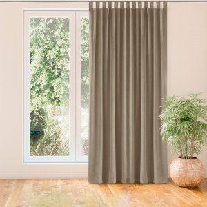 Homede Homede Zasłona VILA klasyczna velvetowa na szelkach 530x300 beżowa 2