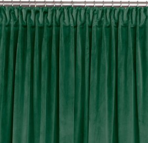 Homede Homede Zasłona VILA klasyczna velvetowa na taśmie smok 200x300 butelkowa zieleń wzór 2 1