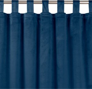 Homede Homede Zasłona VILA velvetowa na szelkach 135x225 indygo 1