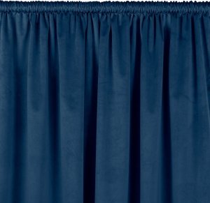 Homede Homede Zasłona VILA velvetowa z tunelem 265x300 indygo wzór 1 1