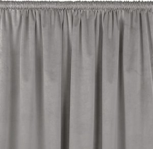 Homede Homede Zasłona VILA velvetowa z tunelem 265x245 szara wzór 1 1