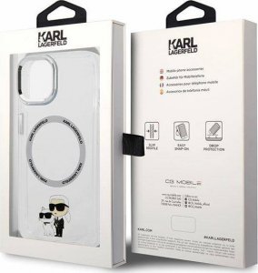Karl Lagerfeld Etui Karl Lagerfeld KLHMP13MHNKCIT Apple iPhone 13 hardcase transparent Iconic Karl&Choupette Magsafe 8