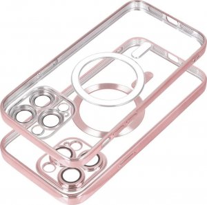 Braders Etui Futerał Electro Mag Cover do iPhone 14 złoty róż 2