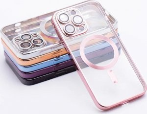 Braders Etui Futerał Electro Mag Cover do iPhone 14 złoty róż 3