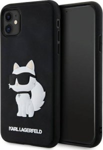Karl Lagerfeld Etui Karl Lagerfeld KLHCN613DRKHNK Apple iPhone 11/XR czarny/black hardcase Rubber Choupette 3D 1