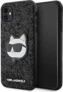 Karl Lagerfeld Etui Karl Lagerfeld KLHCN61G2CPK Apple iPhone 11/XR czarny/black hardcase Glitter Choupette Patch 1