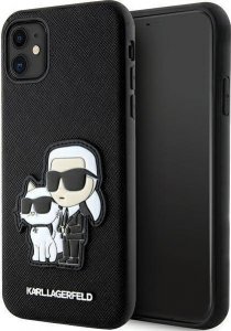 Karl Lagerfeld Etui Karl Lagerfeld KLHCN61SANKCPK Apple iPhone 11/XR hardcase czarny/black Saffiano Karl & Choupette 1