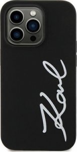 Karl Lagerfeld Etui Karl Lagerfeld KLHCN61SKSVGK Apple iPhone 11/XR czarny/black hardcase Silicone Signature 1
