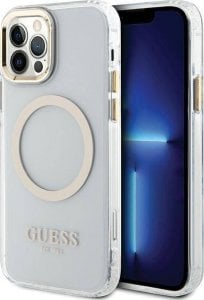 Guess Etui Guess GUHMP12MHTRMD Apple iPhone 12/12 Pro złoty/gold hardcase Metal Outline Magsafe 1