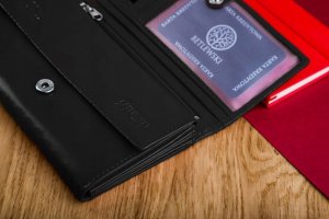 Betlewski BETLEWSKI Skórzany portfel damski BASIC 5