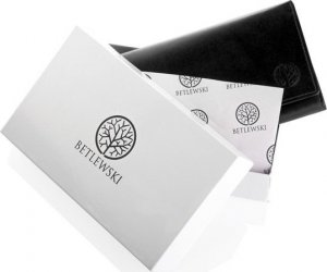 Betlewski BETLEWSKI Skórzany portfel damski BASIC 6