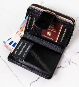 Peterson Skórzany portfel damski na zatrzask  Peterson NoSize 7