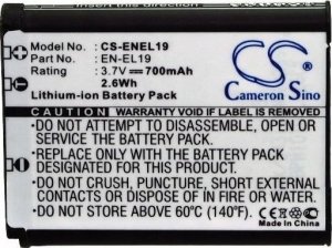 Akumulator Cameron Sino Akumulator Bateria Typu En-el19 Enel19 Do Nikon / Np-bj1 Npbj1 Do Sony 3