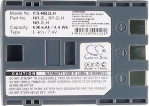 Akumulator Cameron Sino Akumulator Bateria Typu Nb-2l / Bp-2lh / Nb-2lh / Bp-2l5 / Bp2lcl / Er-d120 Do Canon / Cs-nb2lh 3
