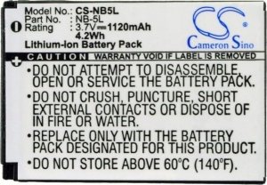 Akumulator Cameron Sino Akumulator Bateria Typu Nb-5l Nb5l Do Canon / Cs-nb5l 3