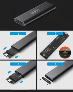 Kieszeń Zenwire na dysk SSD m.2 USB-C obudowa m2 SATA 8