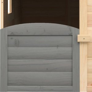 vidaXL Domek do zabawy, z drzwiczkami i doniczkami, drewno jodłowe 8