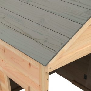 vidaXL Domek do zabawy, z drzwiczkami i doniczkami, drewno jodłowe 9