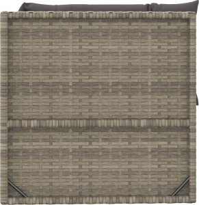 vidaXL Narożny moduł sofy z poduszkami, szary, polirattan 5