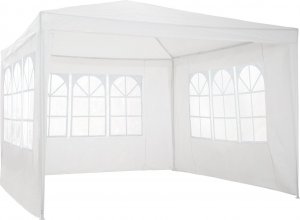 Tectake Pawilon Baraban 3x3m z 3 ścianami - biały 1