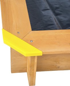 Tectake Piaskownica Emilia z regulowanym dachem 120x120x120cm - niebieski 5