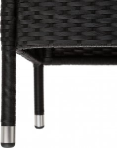 Tectake Polirattanowy zestaw ogrodowy ze stolikiem - czarny/beżowy 6