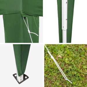 Tectake Składany pawilon Linosa 3x3m - zielony 5