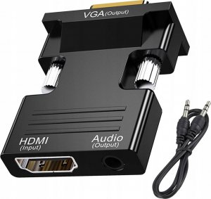 Adapter AV Verk KONWERTER ADAPTER Z HDMI NA VGA D-SUB AUDIO DŹWIĘK 1