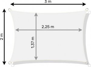 ZOLTA TRADE Żagiel przeciwsłoneczny ogrodowy wodoszczelny 3x2m 2