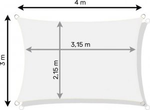 ZOLTA TRADE Żagiel przeciwsłoneczny ogrodowy wodoszczelny 4x3m Daszek 2