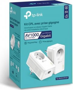 Adapter powerline TP-Link ZESTAW PLC TP-Link AV1000 z AC PassThrough 3