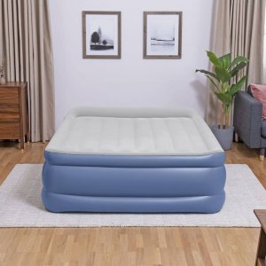 Bestway Dmuchane łóżko Tritech, 2-os., 203x152x56 cm, niebiesko-szare 4