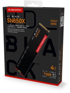Dysk SSD SanDisk SN850X 4TB M.2 2280 PCI-E x4 Gen4 NVMe (WDBB9G0040BNC-WRSN) 5