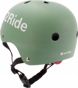 Sun Baby Kask rowerowy dla dzieci HEART BIKE - Love 2 RIDE, rozm. S, 50-54 cm z lampką LED i klipsem magnetycznym Pistachio 2