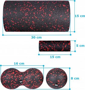 Medi Sleep Roller wałek do masażu piłka duoball zestaw fitnes 5