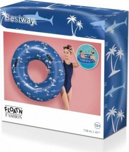 Bestway Koło do pływania z uchwytami 1,19m niebieskie 4